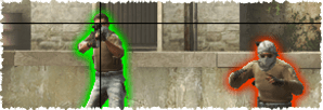 The ESP from our CSGO Hack for Mac highlights enemies in-game
